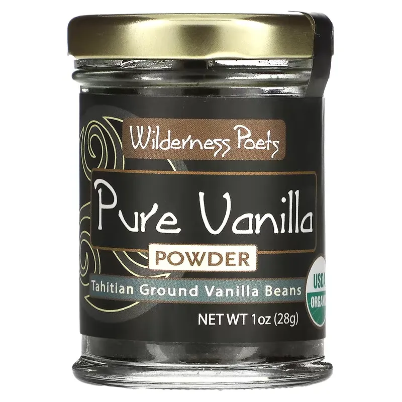 Pure Vanilla Powder, Organic Ground Vanilla Beans, Tahitian Variety, 1 oz (28 g)