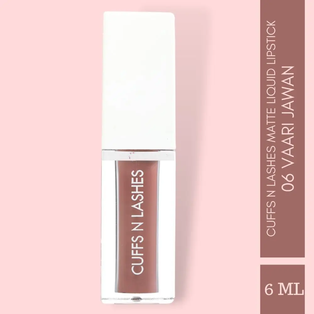 Cuffs N Lashes Matte Liquid Lipstick, Vaari Jawan 06