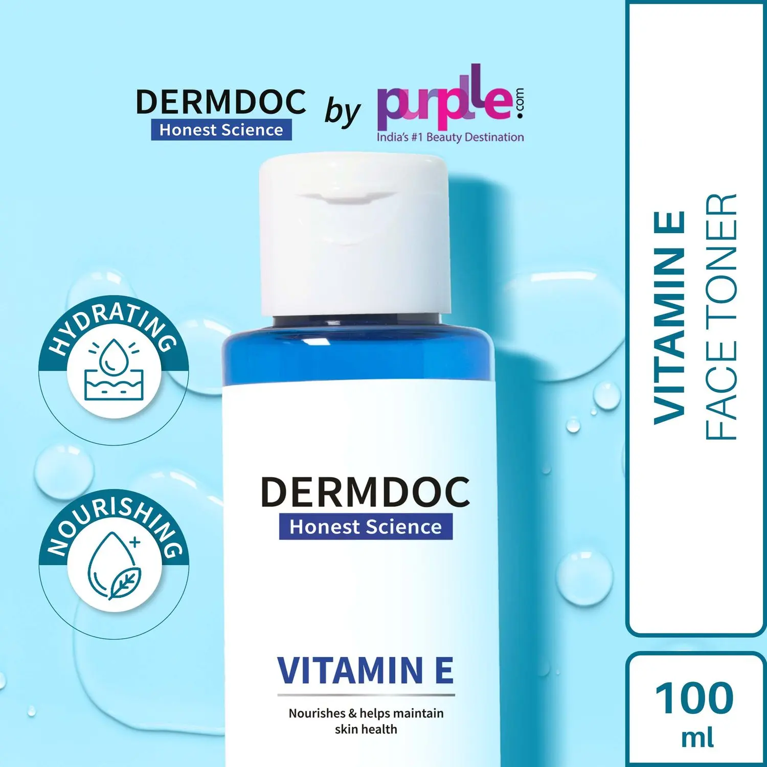 DermDoc by Purplle Skin Nourishing Face Toner with Vitamin E (100ml)