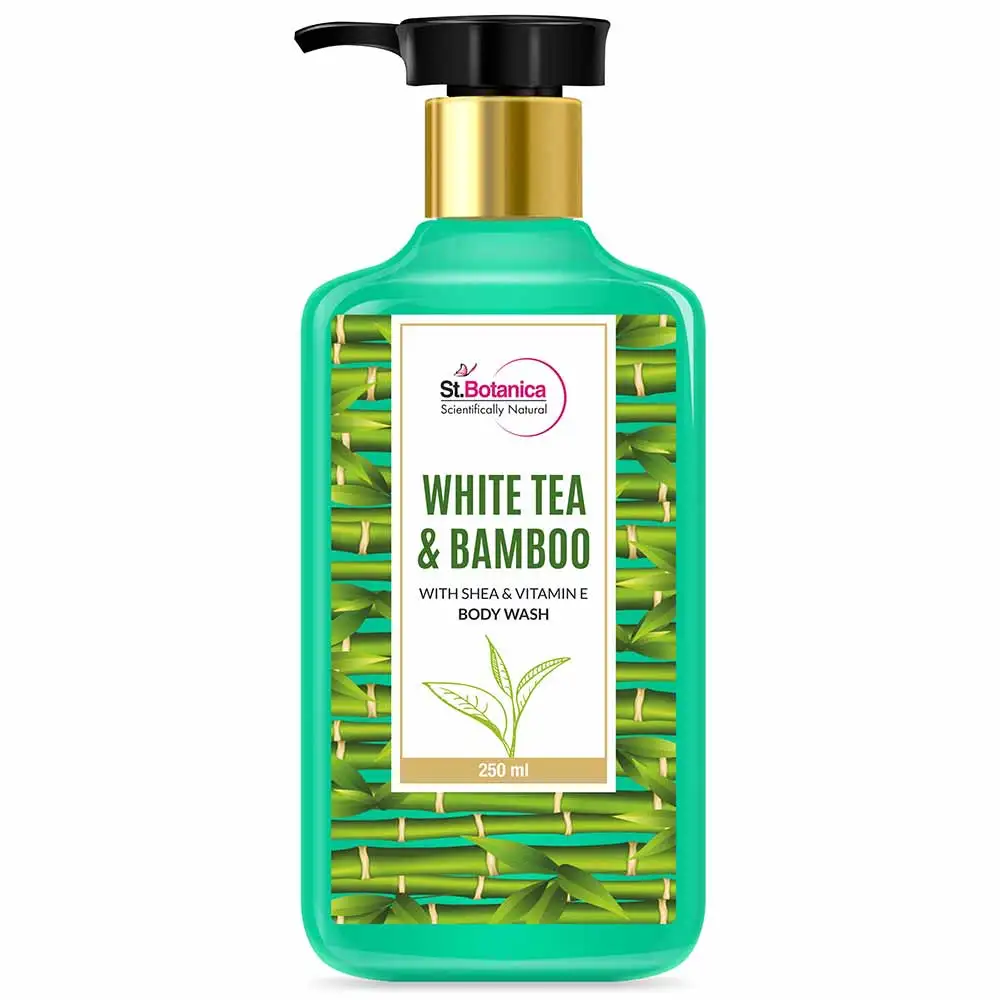 St.Botanica White Tea & Bamboo With Shea & Vitamin E Body Wash,  250 ml  for All Skin Type