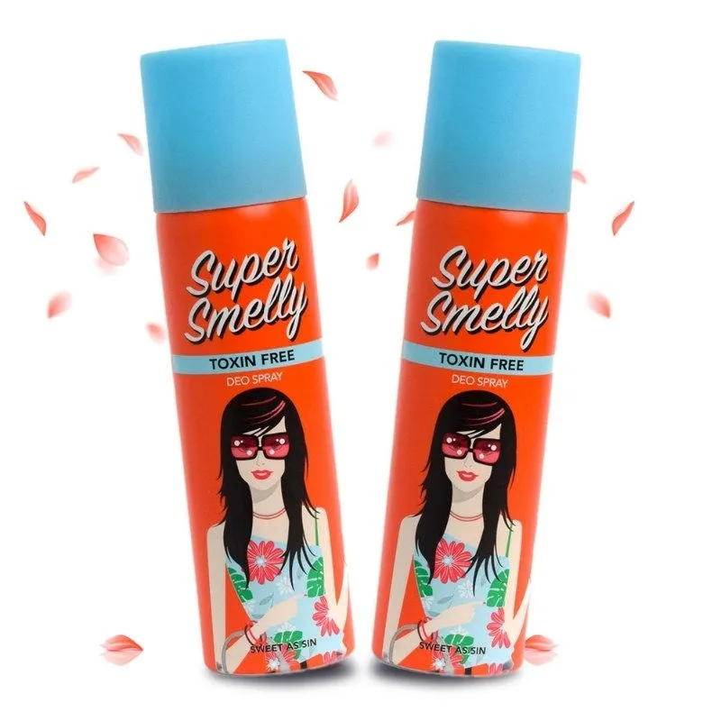 Super Smelly Sweet As Sin Toxin Free Deodorant Spray (Pack Of 2)