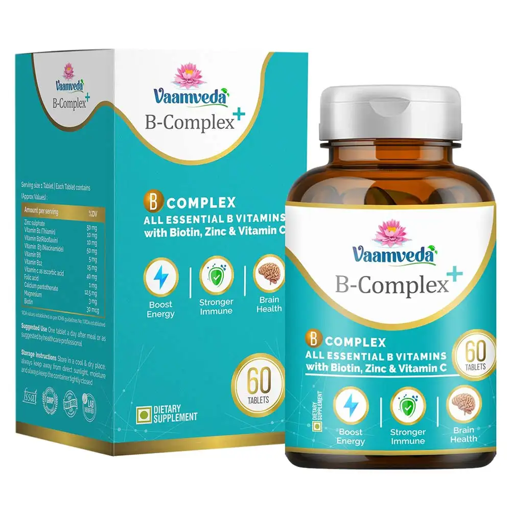 Vaamveda B-Complex,  60 tablet(s)  Supplements Forte with Vitamin C and Zinc