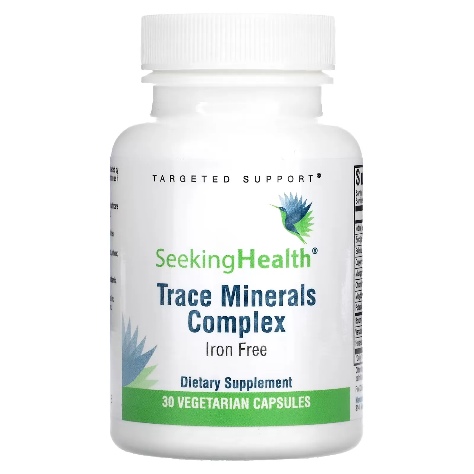 Trace Minerals Complex, Iron Free, 30 Vegetarian Capsules