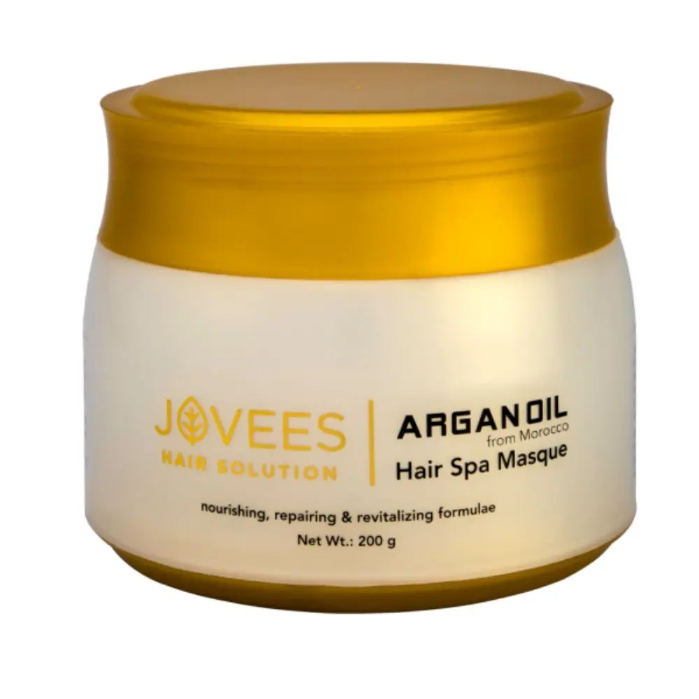 Jovees Herbal Argan Oil Hair Spa Masque | Controls Hairfall and Repairs Damaged Hair | Rich in Moroccon Argan Oil  | For Women/Men | 200GM