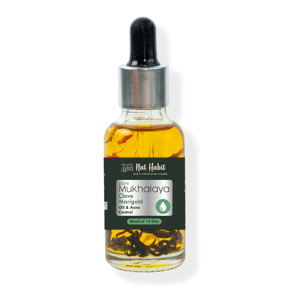 Nat Habit Pure Clove Marigold Mukhalaya Oil & Acne Control Facial Oil