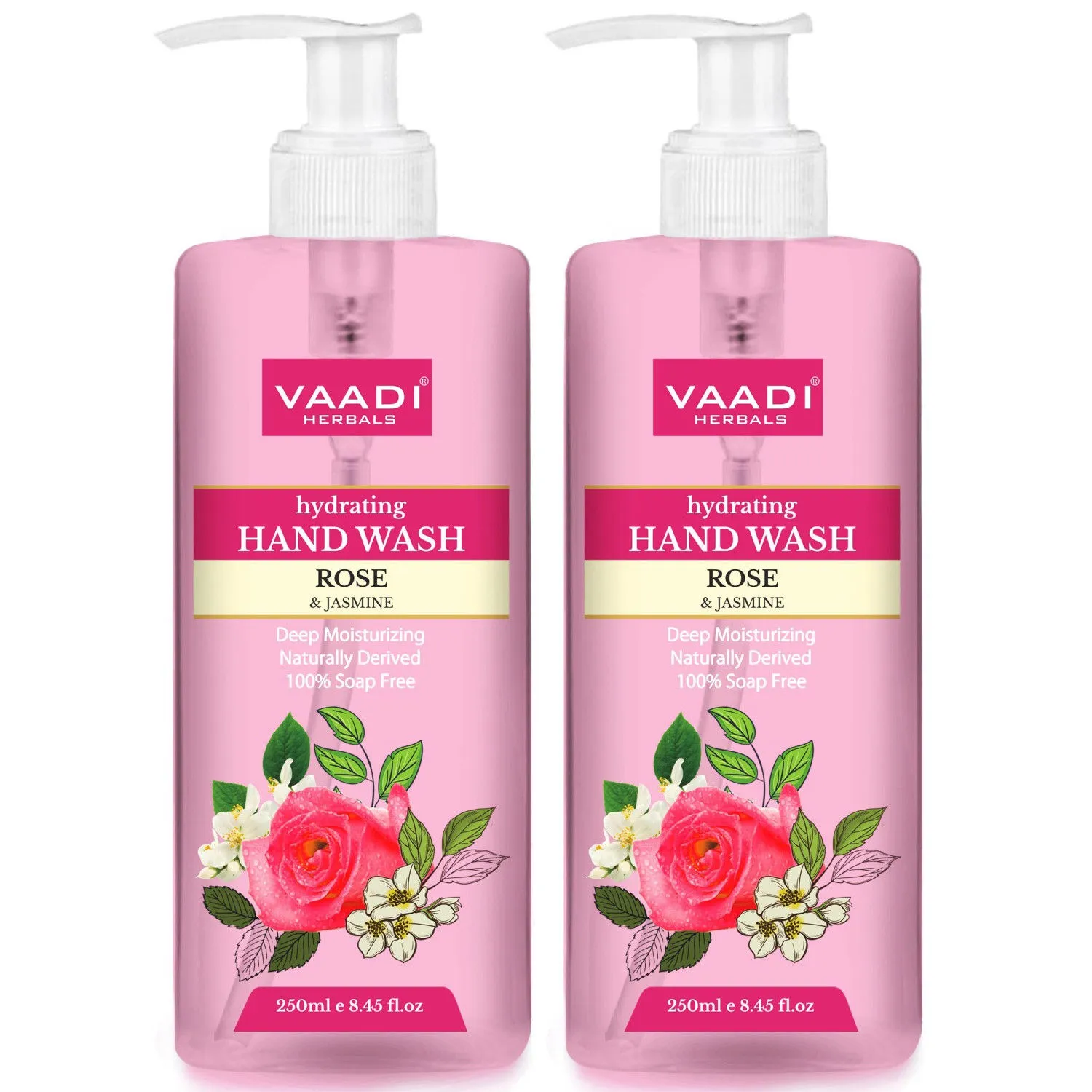 Vaadi Herbals Hydrating Rose & Jasmine Hand Wash - Pack of 2