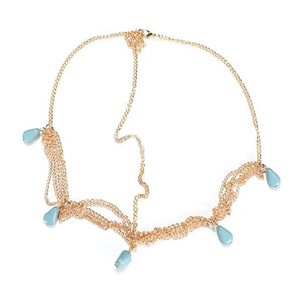 Ferosh Turquoise Beads Headchain