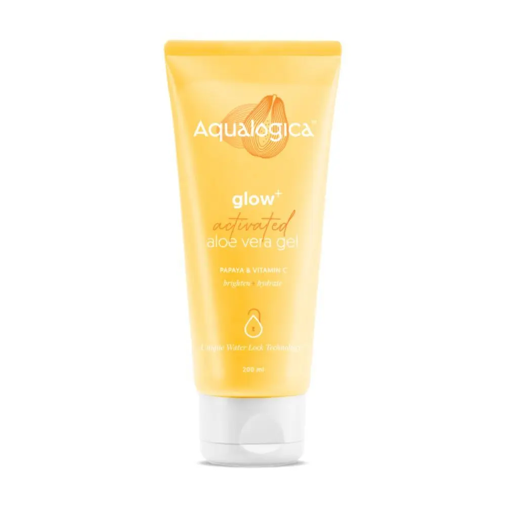 Aqualogica Glow+ Activated Aloe Vera Gel with Papaya & Vitamin C 200ml