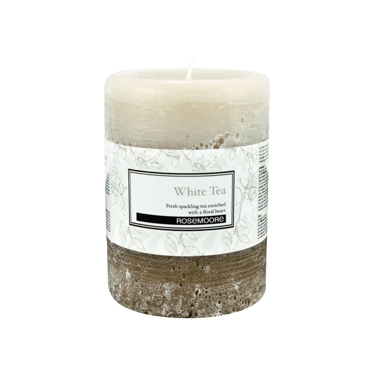 Rosemoore Scented Pillar Candle White Tea