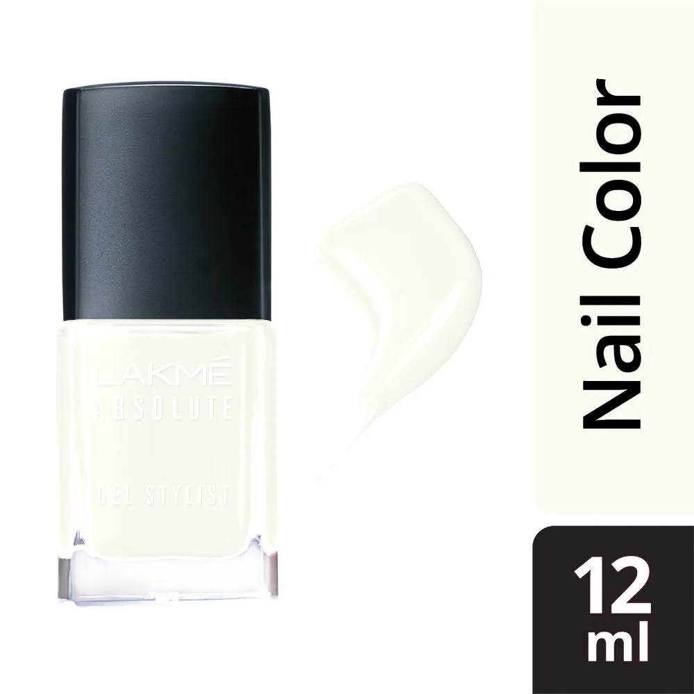 Lakme Absolute Gel Stylist Nail Color - Snowball