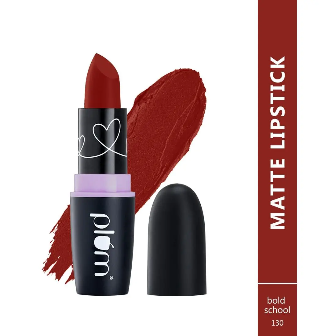 Plum Matterrific Lipstick | Highly Pigmented | Nourishing & Non-Drying |Bold School - 130 (Maroon)