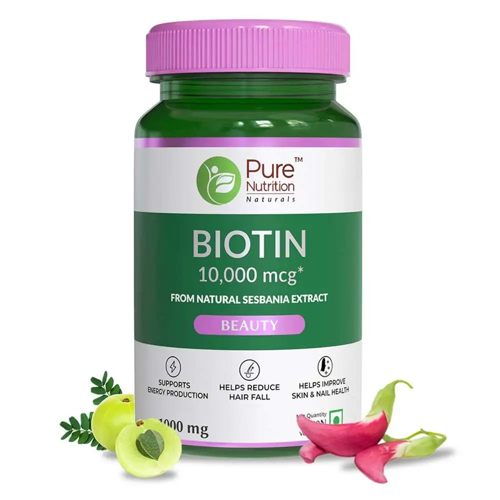 Pure Nutrition Biotin 10000 mcg,  60 tablet(s)  Unflavoured