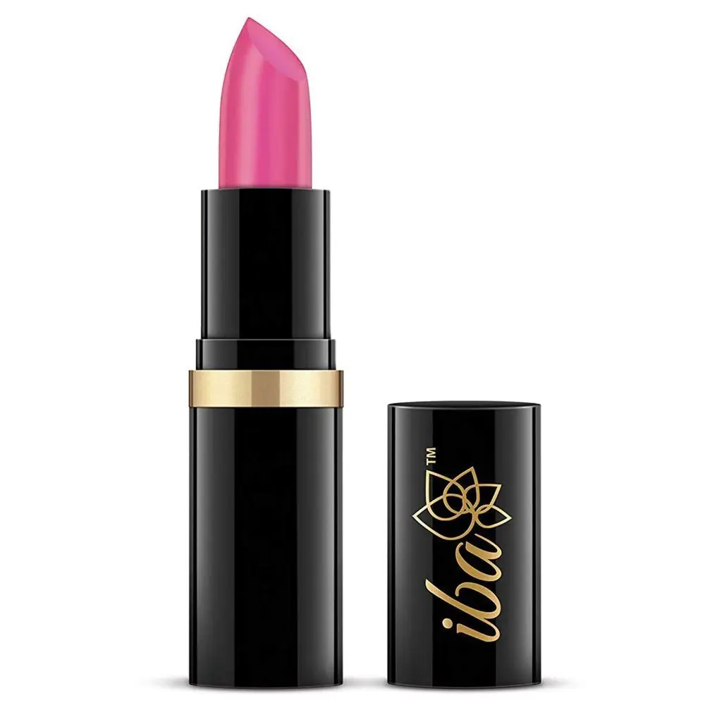 Iba Pure Lips Moisturizing Lipstick Shade A70 Royal Pink, 4g | Intense Colour | Highly Pigmented and Creamy Long Lasting | Glossy Finish | Enriched with Vitamin E | 100% Natural, Vegan & Cruelty Free