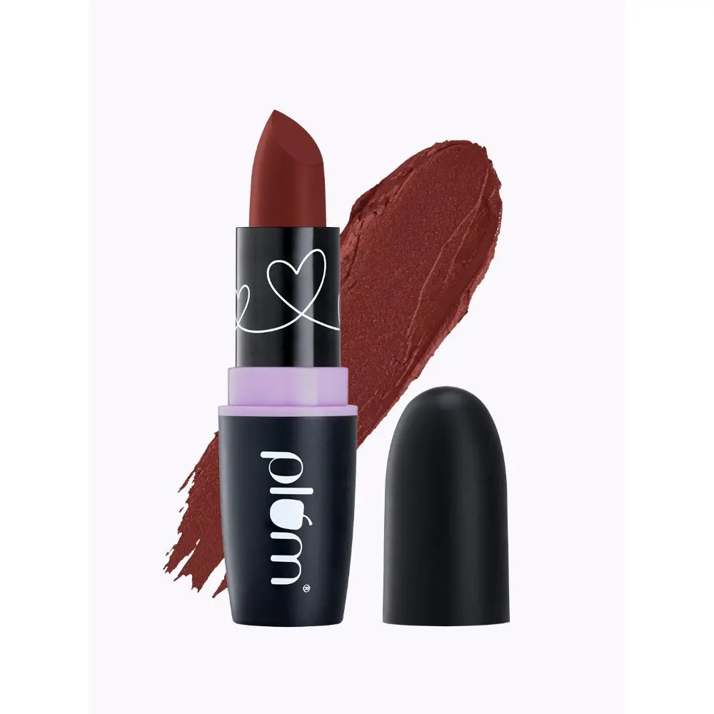 Plum Matterrific Lipstick | Highly Pigmented | Nourishing & Non-Drying | 100% Vegan & Cruelty Free | Rocky Road - 135 (Walnut Brown)