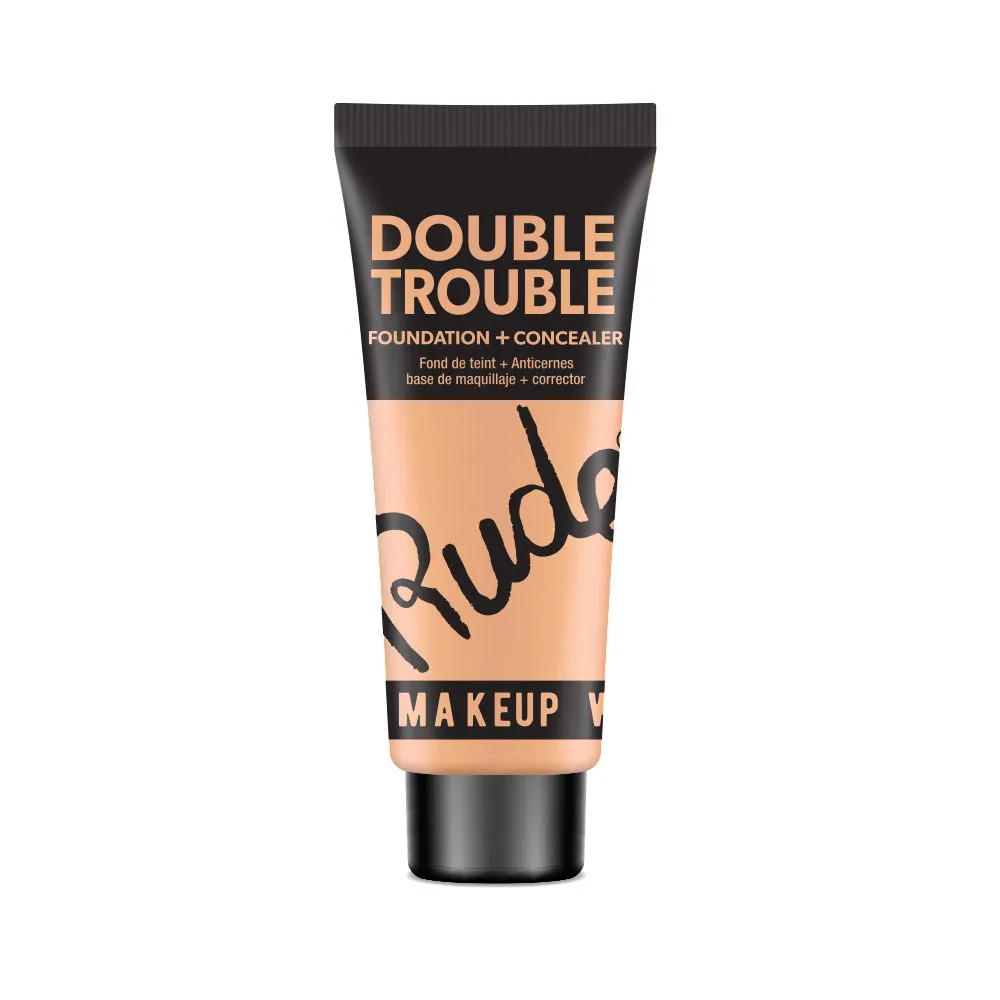 Rude Cosmetics Double Trouble Foundation + Concealer - Vanilla 07