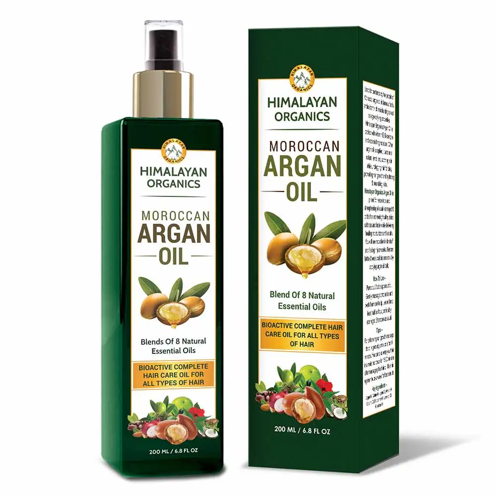 Himalayan Organics Moroccan Argan Oil,  200 ml  for All Hair Types