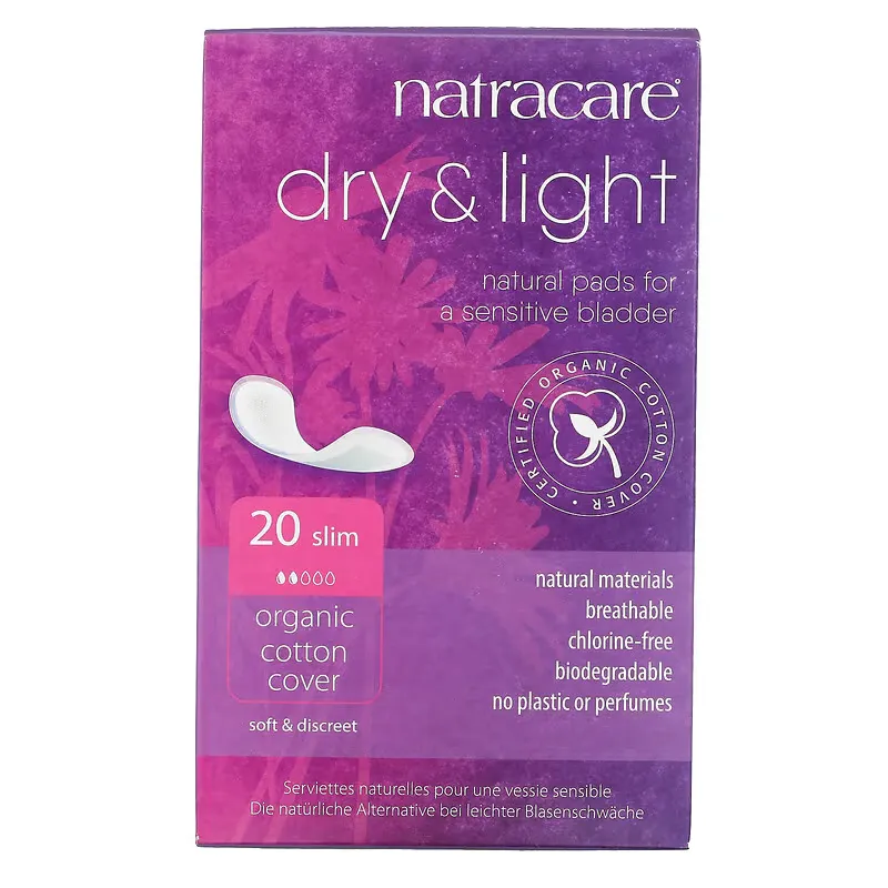 Dry & Light, Organic Cotton Cover, Slim, 20 Pads