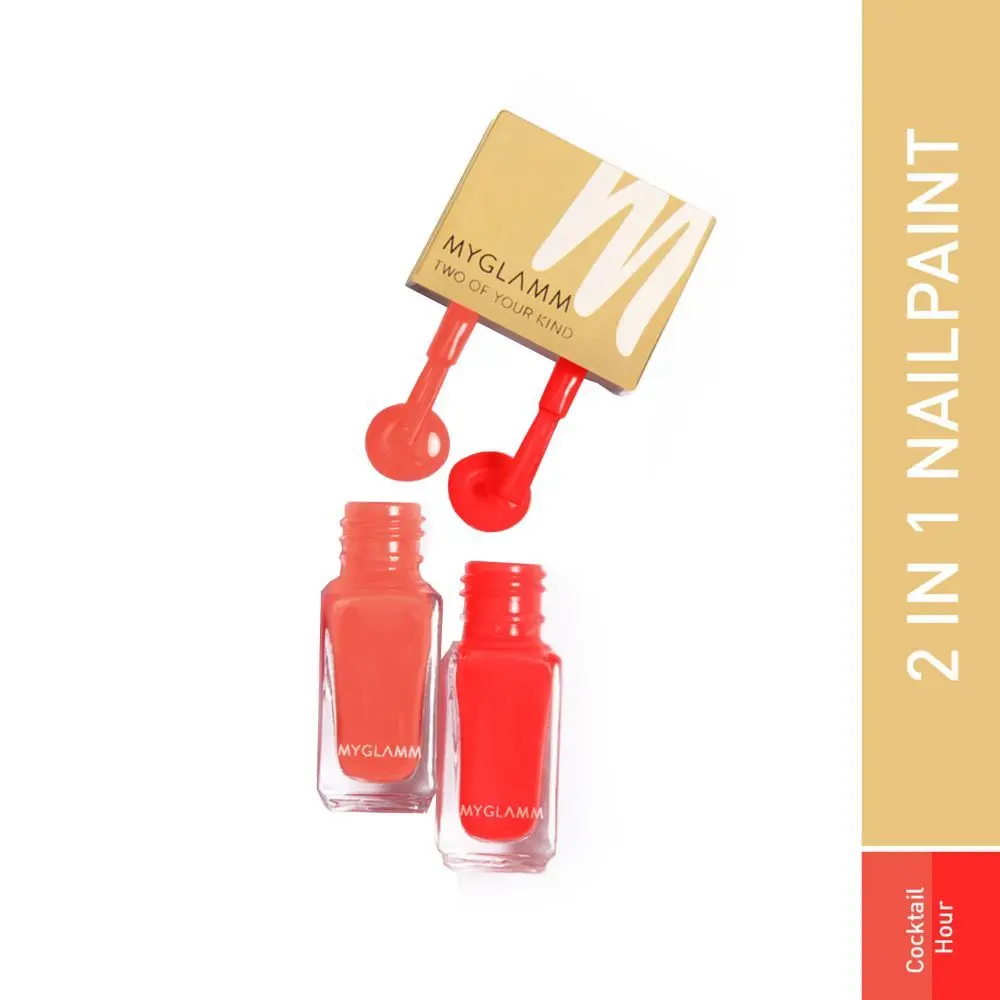 MyGlamm 2IN1 Nail Paint-Cocktail hour -2X5ml