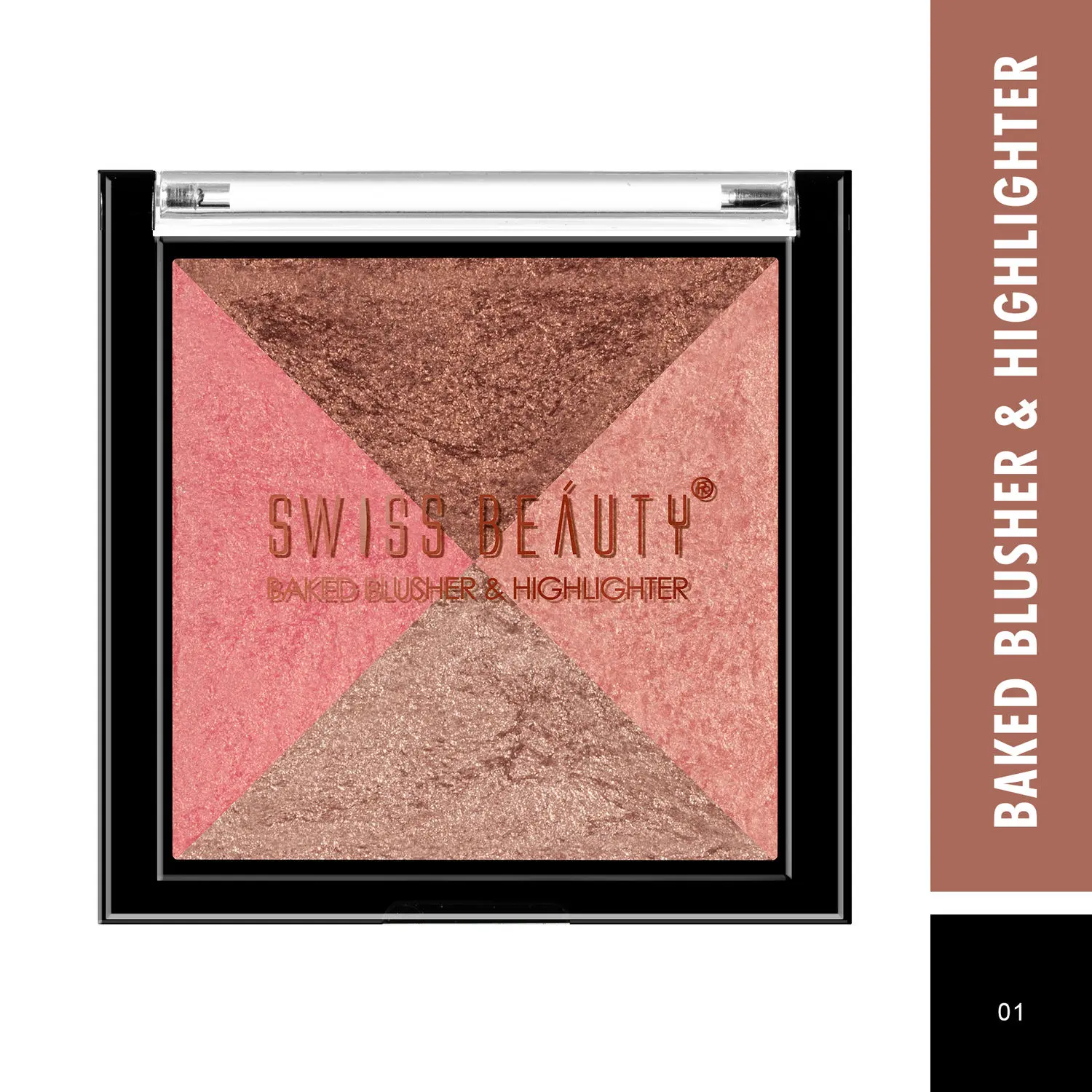 Swiss Beauty Baked Blusher & Highlighter - Multi-01 (7 g)