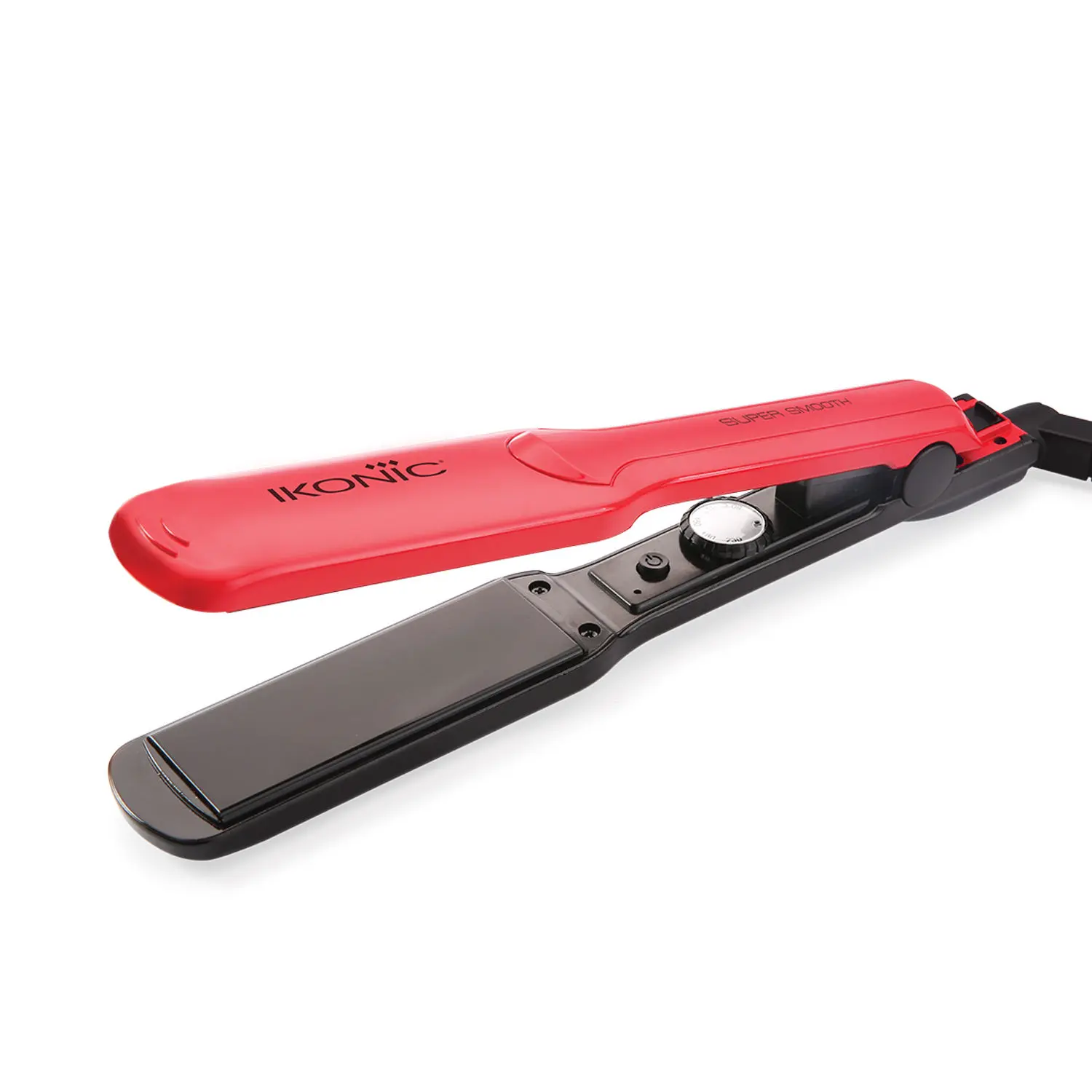 Ikonic Hair Straightner - Super Smooth | Red & black| Ceramic | Corded Electric | Hair Type - All | Heating Temperature