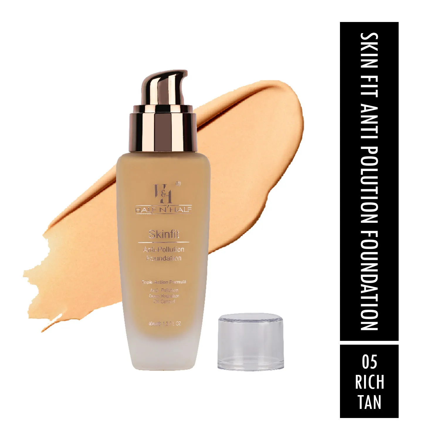 Half N Half Skinfit Anti-Pollution Deep Hydration And Oil Foundation - Rich Tan