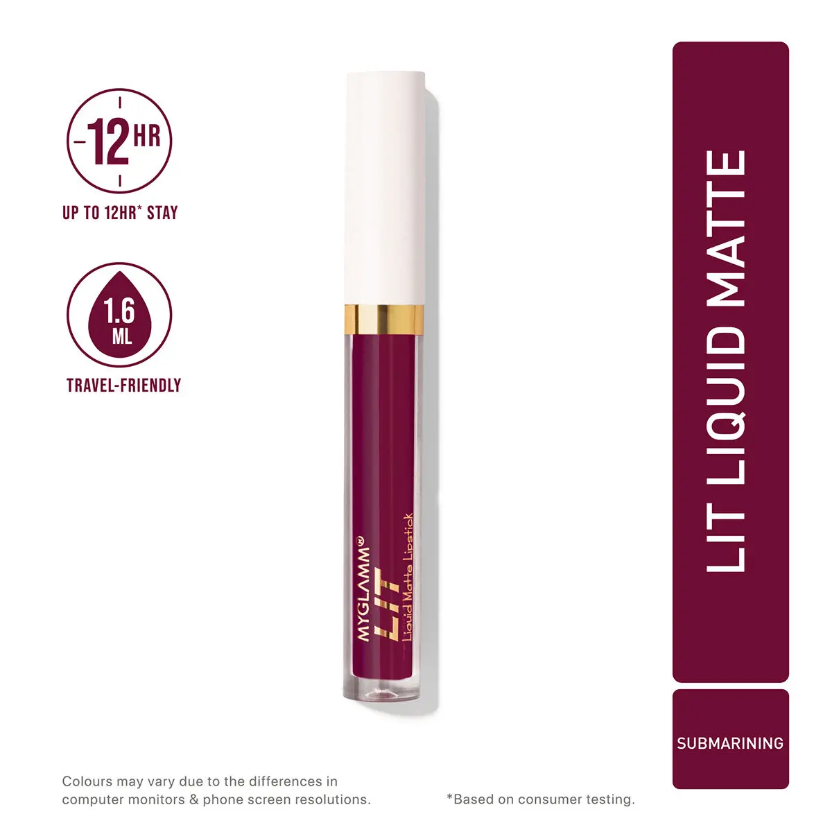 MyGlamm LIT Liquid Matte Lipstick - Submarining - 1.6 ml