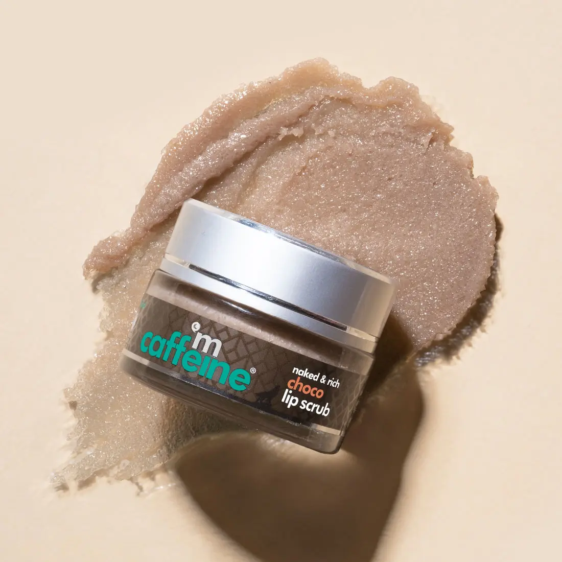 Free mCaffeine Choco Lip Scrub for Chapped & Sensitive Lips - 100% Vegan (12gm)