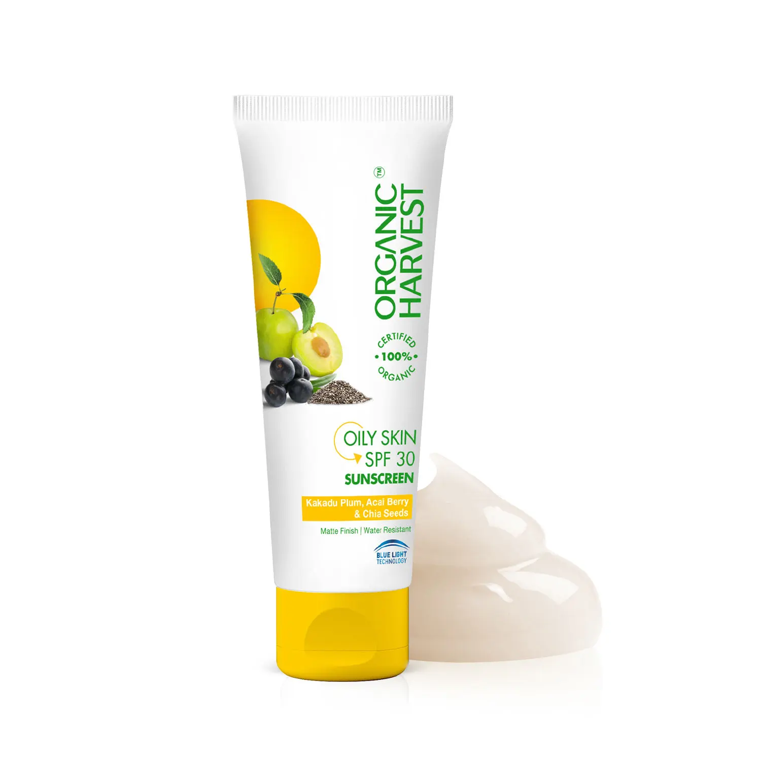 Organic Harvest Oily Skin SPF 30 Sunscreen For Women with Certified Organic Ingredients