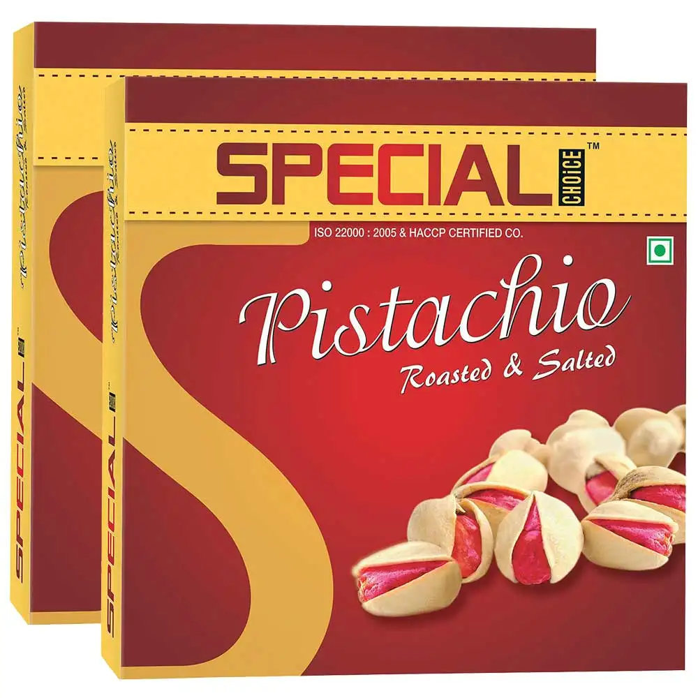 Special Choice Pistachio,  Roasted & Salted California Vacuum Pack (Pack of 2)  250 g