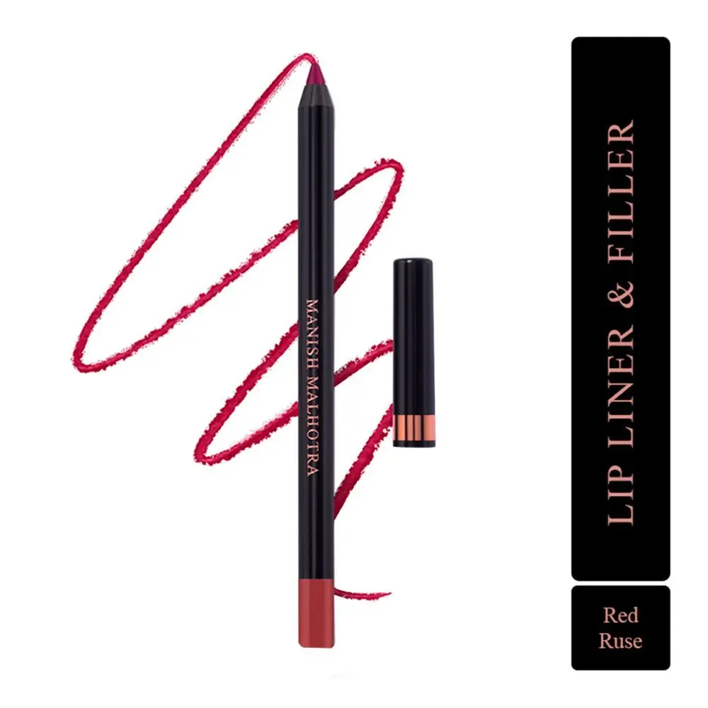 Manish Malhotra Beauty By MyGlamm Lip Liner and Filler -Red Ruse (1.2 g)