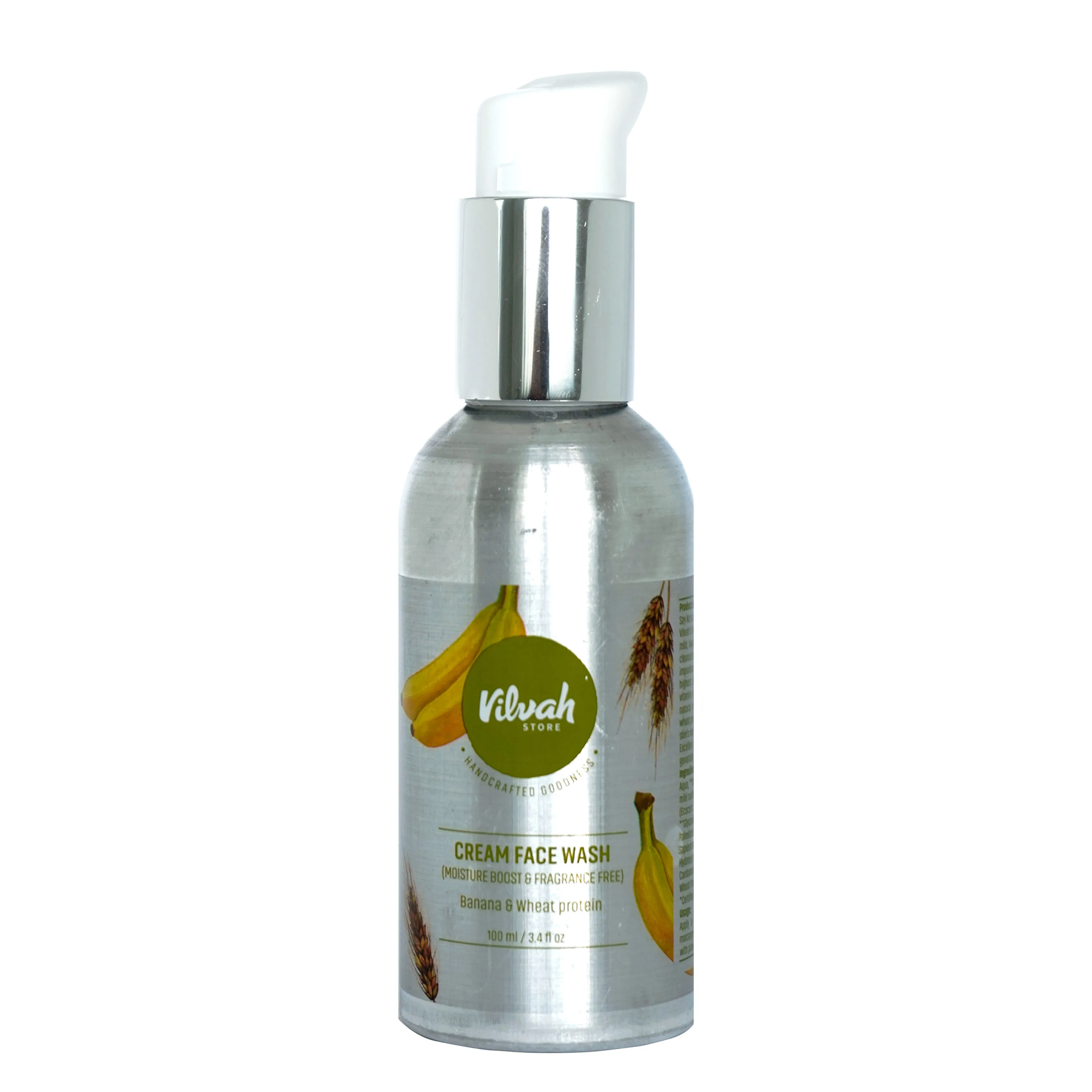 VILVAH Cream Face Wash with Banana & Wheat Protein