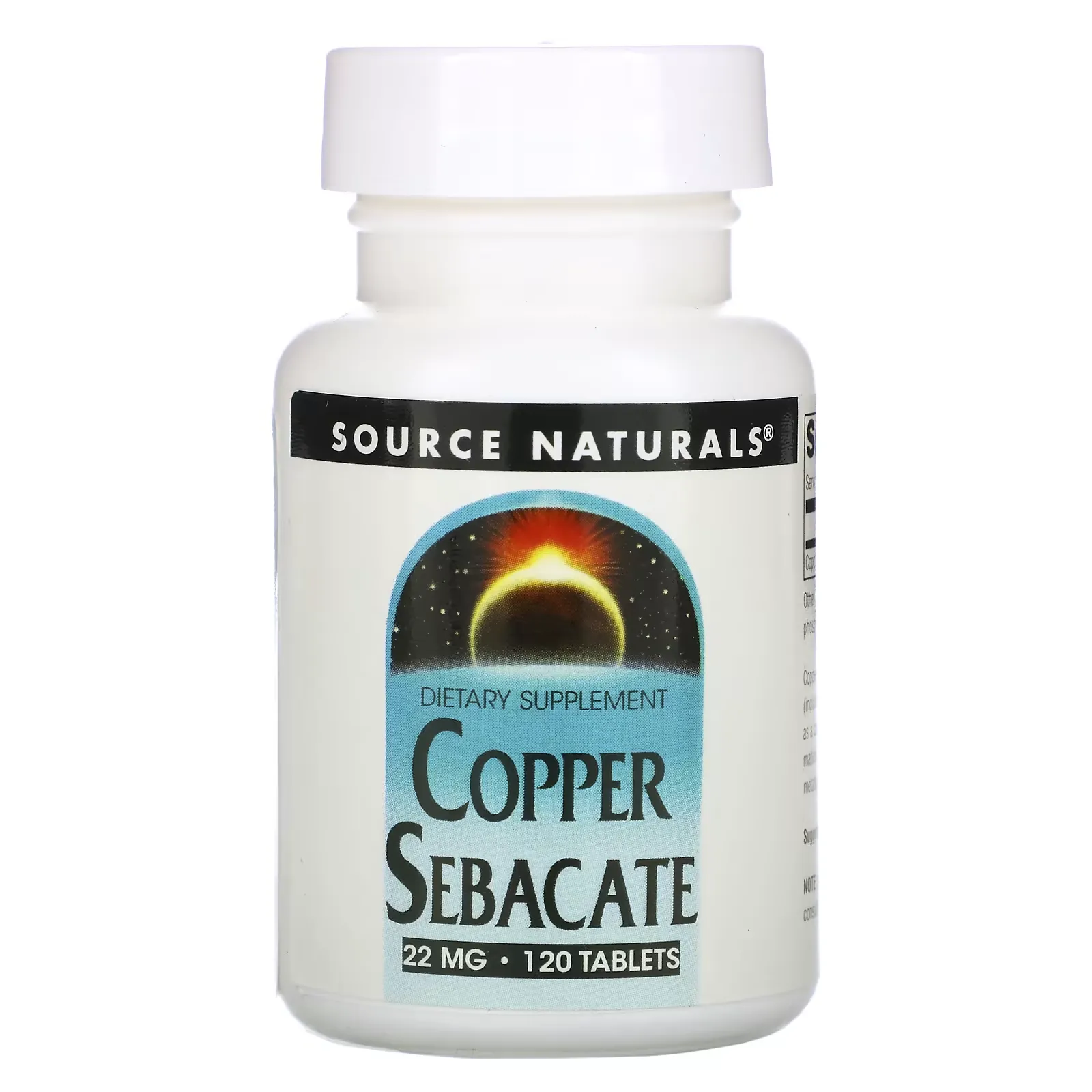 Copper Sebacate, 22 mg, 120 Tablets