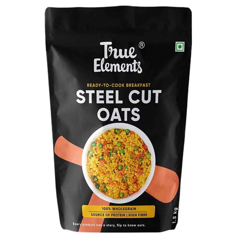 True Elements Gluten Free Steel Cut Oats,  1.5 kg  Unflavoured