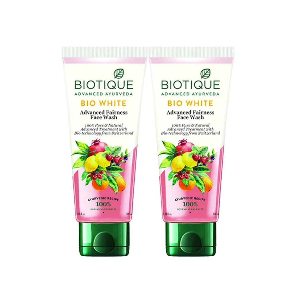 Biotique Bio White Advanced Fairness Face Wash - Pack Of 2