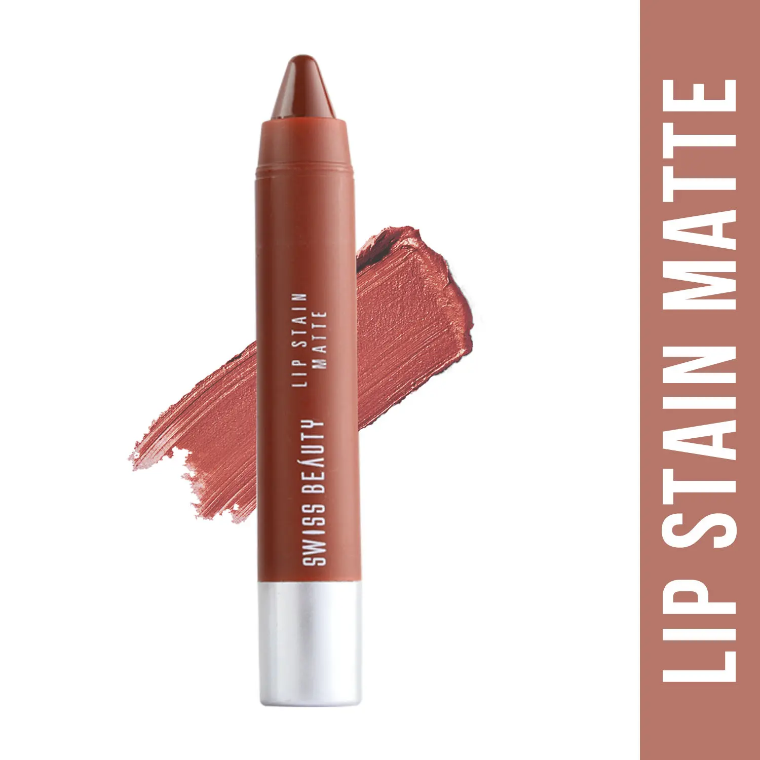 Swiss Beauty Lip Stain Matte Lipstick - Hazlenut (3.4 g)