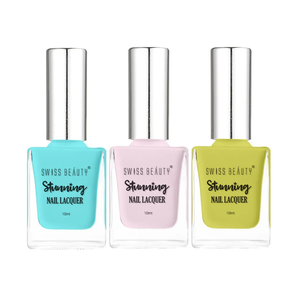 Swiss Beauty Stunning Nail Lacquer Pack Of 3