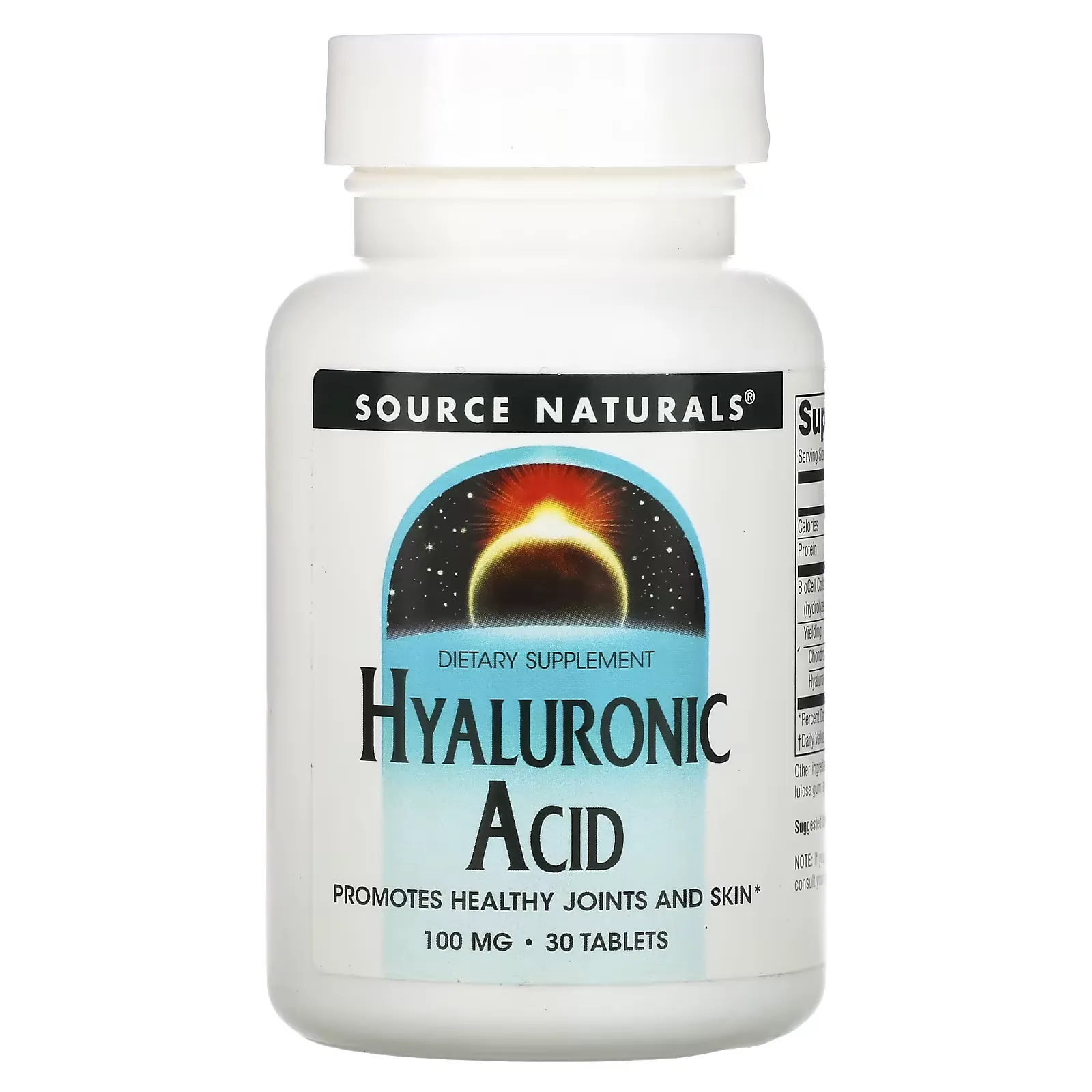 Hyaluronic Acid, 100 mg, 30 Tablets