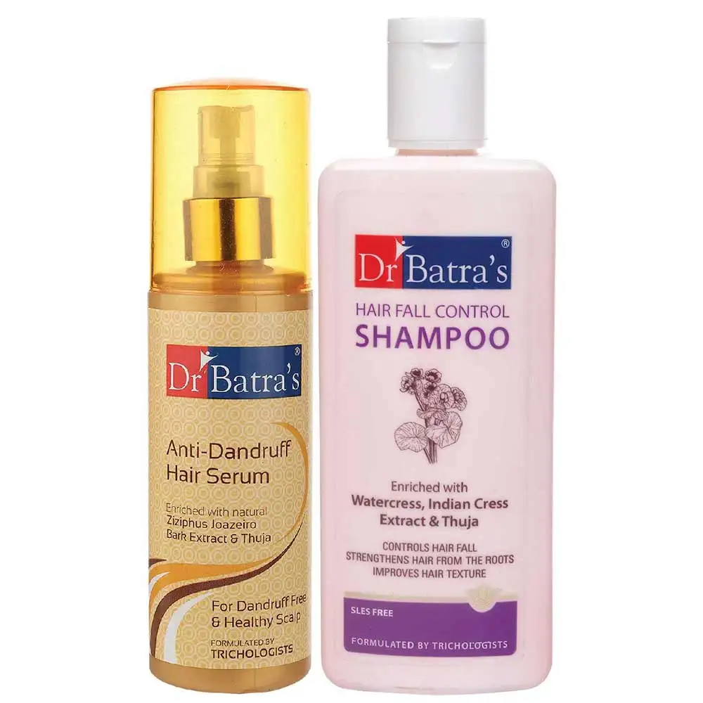 Dr Batra's Anti Dandruff Hair Serum & Hair Fall Control Shampoo - 200 ml Combo,  2 Piece(s)/Pack  Dandruff Control