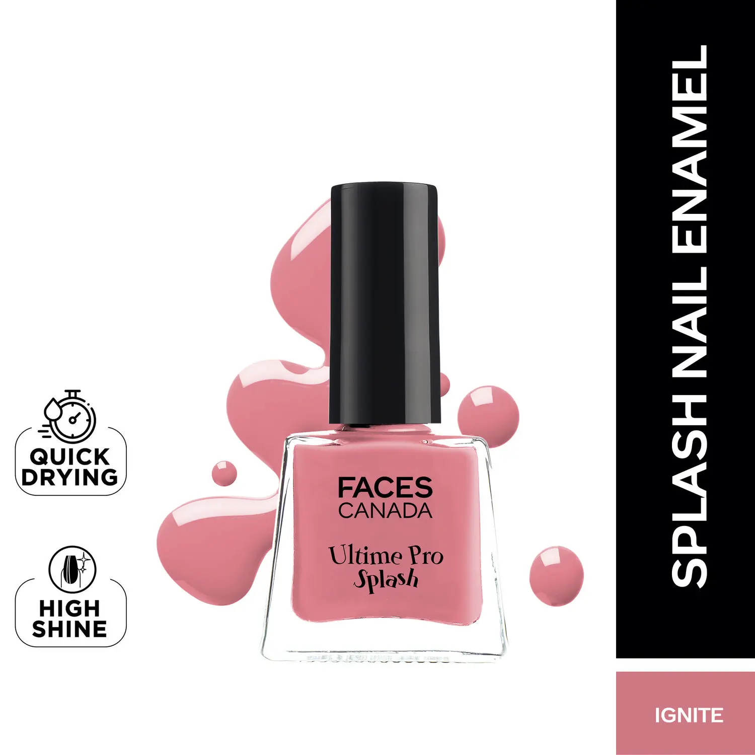 Faces canada Ultime Pro Splash Nail Enamel I Quick-drying I Longlasting I Chip-defiant I Smooth application I Ignite 35 5ml