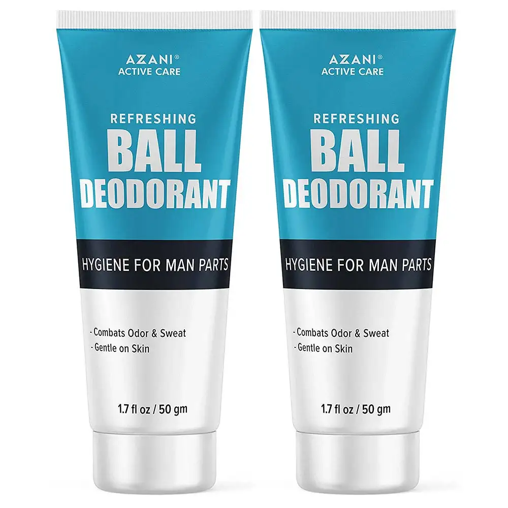 Azani Active Care Anti Chafing Ball Deodorant,  50 ml  Hygiene for Man Parts (Pack of 2)