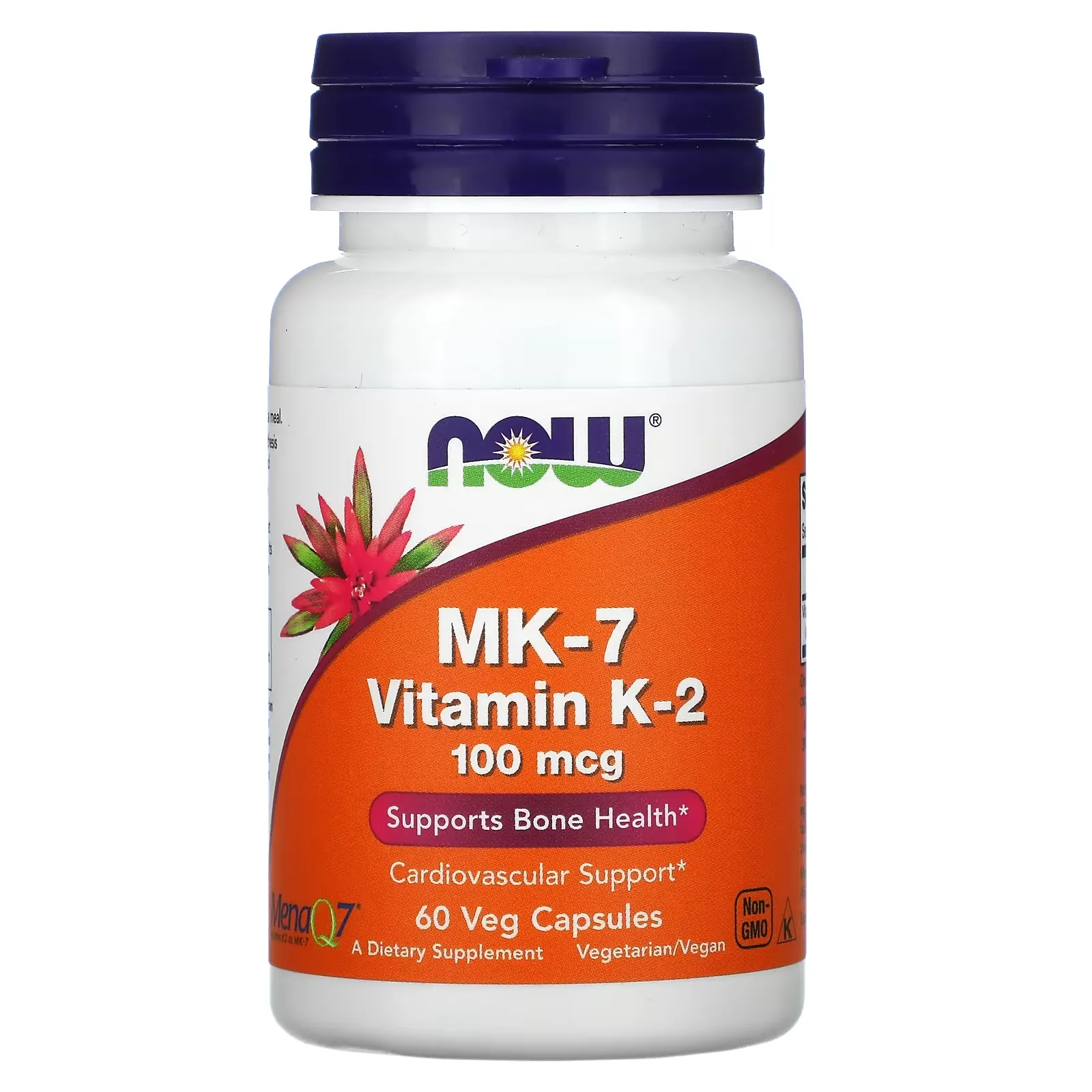 MK-7 Vitamin K-2, 100 mcg, 60 Veg Capsules