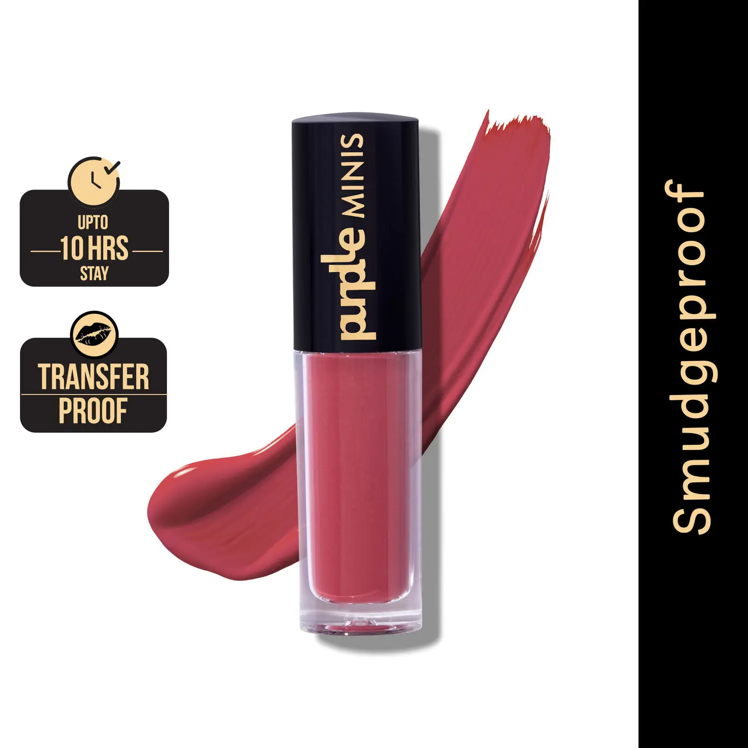 Purplle Ultra HD Matte Mini Liquid Lipstick, Pink - My First Night Out 23 | Highly Pigmented | Non-drying | Long Lasting | Easy Application | Water Resistant | Transferproof | Smudgeproof (1.6 ml)