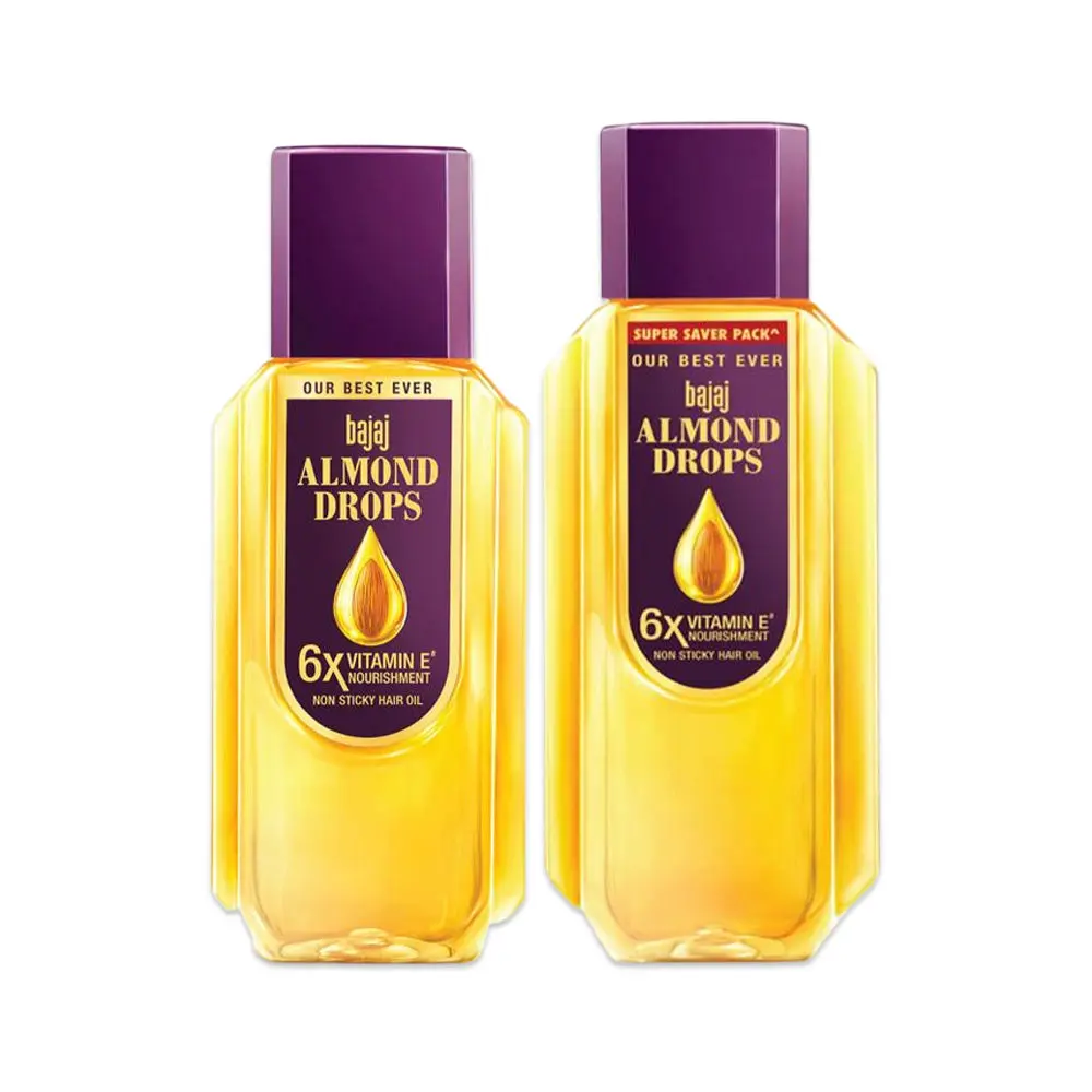 Bajaj Almond Drops Hair Oil (650 ml) + Bajaj Almond Drops Hair Oil (475 ml) (Pack of 2)