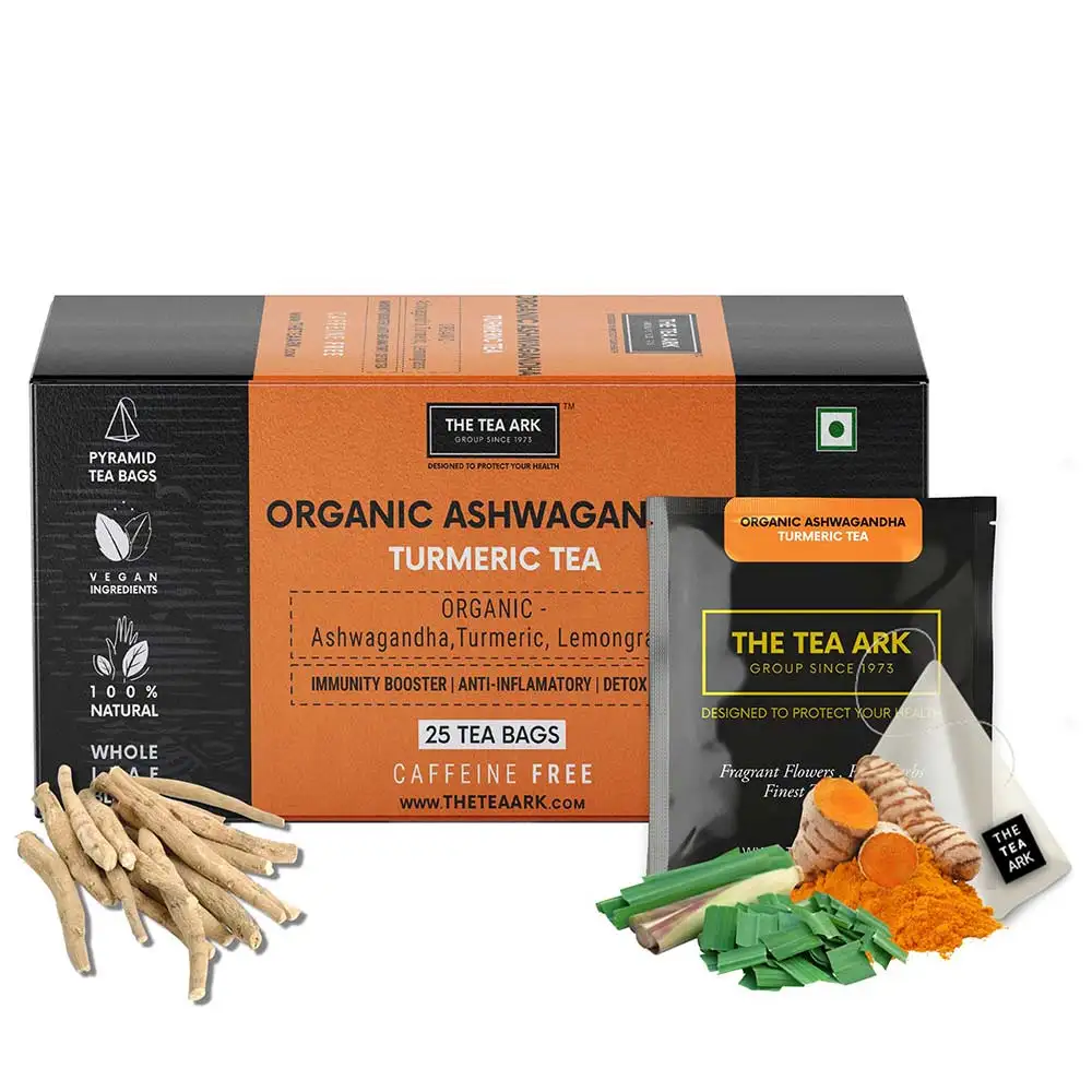 The Tea Ark Organic Ashwagandha Turmeric Tea,  100% Natural  25 Tea Bag(s)