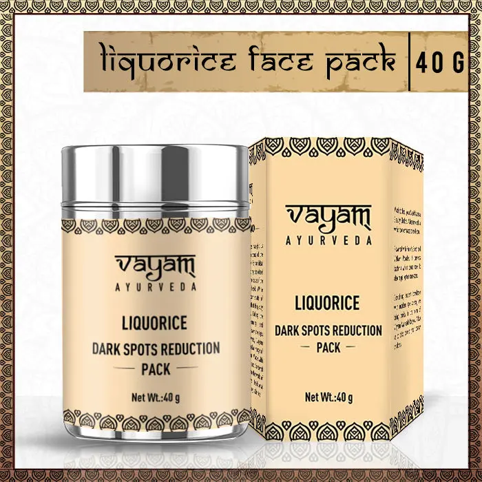 Vayam Ayurveda Dark Spot Reduction Face Pack - Liquorice (40 g) | Ayurvedic | Natural | Herbal | Pure | Sulphate free | Paraben Free