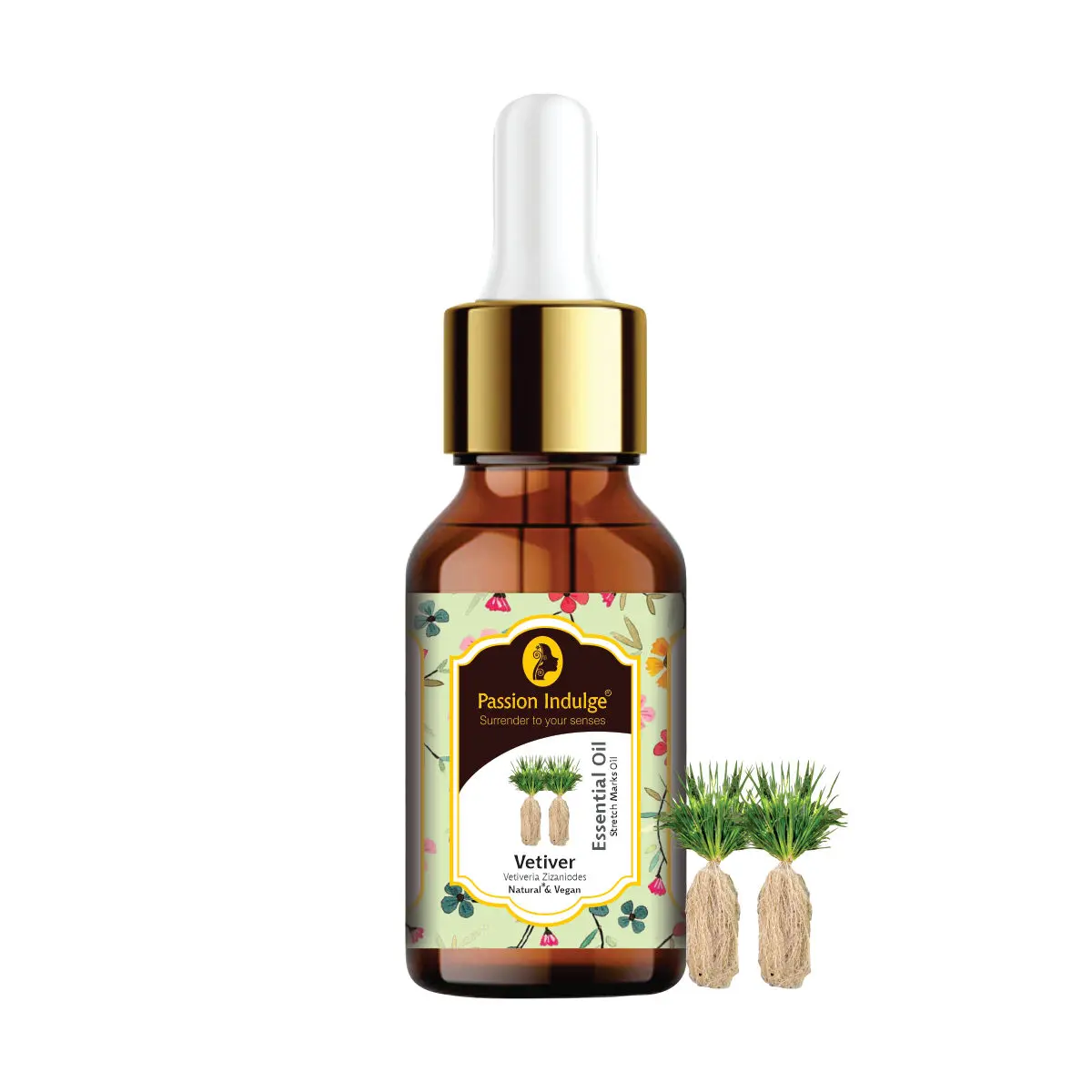Passion Indulge Vetiver Essential oil for Anti-Scar, Anti-oxidant, skin tonic, prevents Premature ageing-10 ml