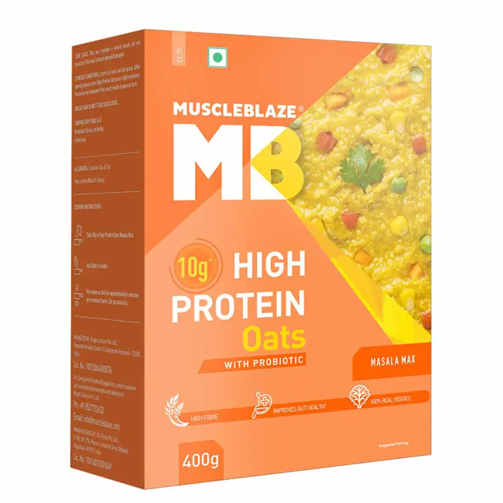 MuscleBlaze High Protein Oats,  400 g  Masala Max