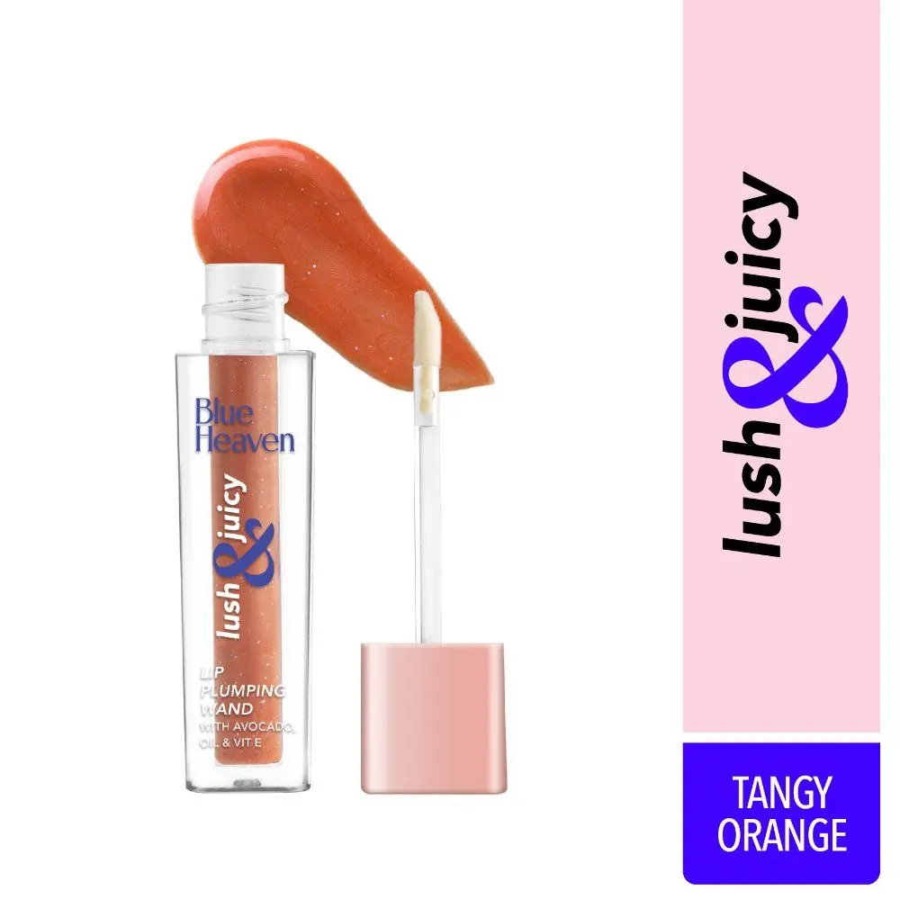 Blue Heaven Lush & Juicy Lip Plumping Wand, tangy orange