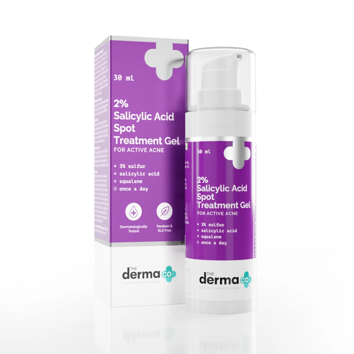 The Derma Co 2% Salicylic Acid Spot Treatment Gel With 3% Sulfur For Acne-prone Skin