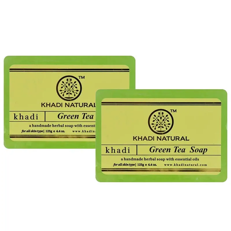 Khadi Natural Ayurvedic Green Tea Soap - Pack of 2